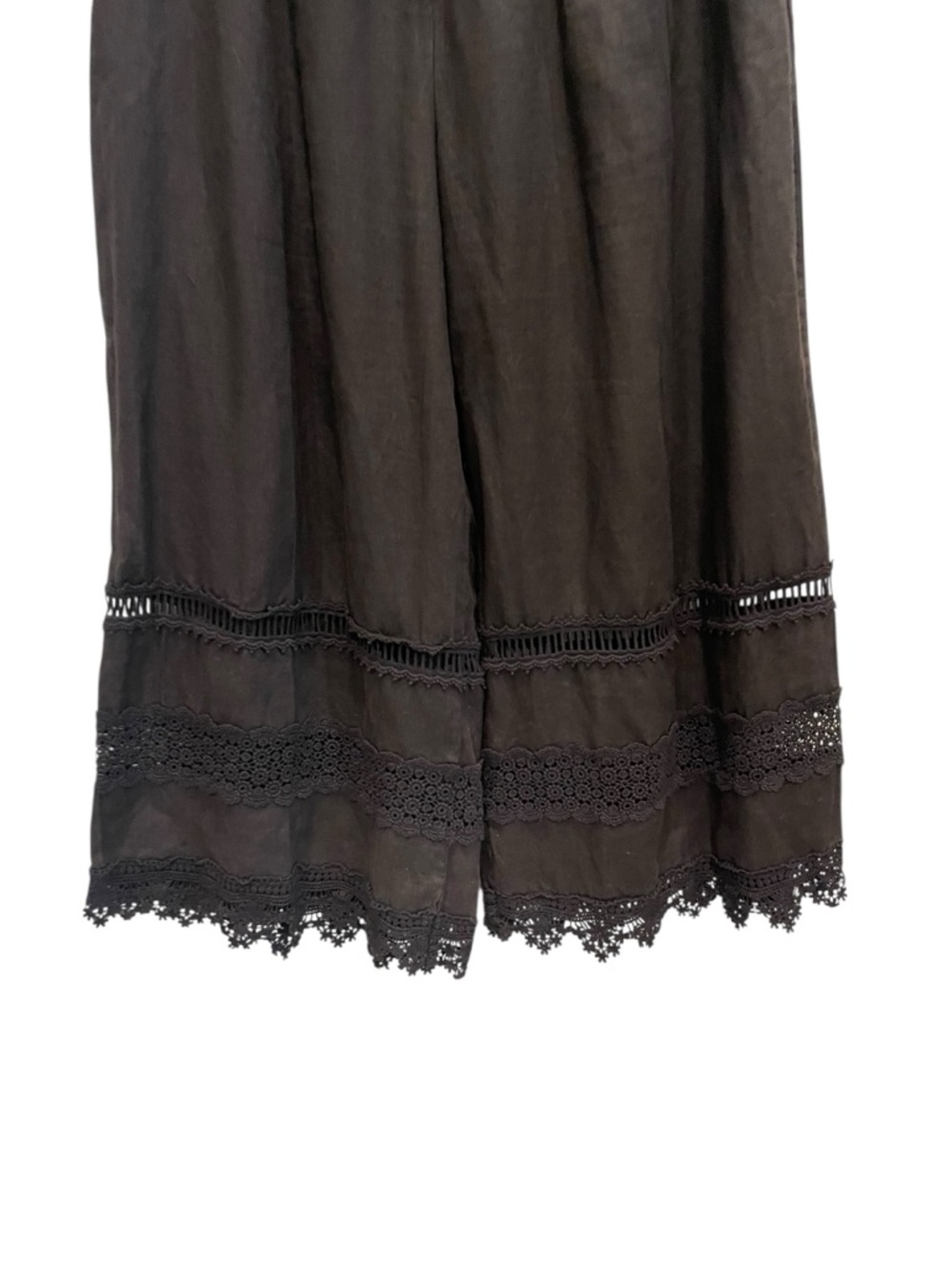 Johnny Was crop lace cotton black pants Size:XL - Picture 4 of 11